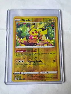 2022 Pokemon TCG Lost Origin Pikachu Reverse Holo Common 052/196 English - Image 1
