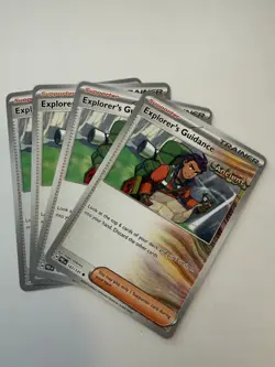 4x Explorer's Guidance 107/131 Prismatic Evolutions Playset NM Pokemon TCG - Image 1