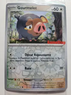 Gourmelet 154/198 - Pokemon TCG Gamestop Stamped Promo SEALED FRENCH Lechonk - Image 1