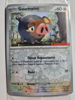 Gourmelet 154/198 - Pokemon TCG Gamestop Stamped Promo SEALED FRENCH Lechonk - Image 2