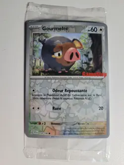 Gourmelet 154/198 - Pokemon TCG Gamestop Stamped Promo SEALED FRENCH Lechonk - Image 3