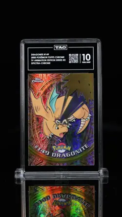 2000 TOPPS CHROME POKEMON T.V. SPECTRA #149 DRAGONITE TAG 10 PSA CGC BGS - Image 1
