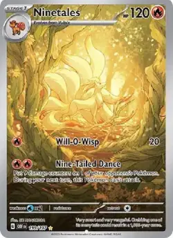 Pokemon TCG Ninetales Sv03: Obsidian Flames 199/197 Holo Illustration Rare - Image 1