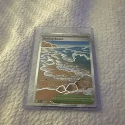 Surfing Beach 114/086 Ultra Rare ME04: Chaos Rising Pokemon NM - Image 1