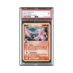 2007 POKEMON POP SERIES 5 INVERTED BACK 3/17 MEW-HOLO PSA 7 - Image 1