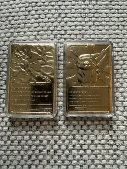 Pokemon Charizard AND Pickachu 23K Gold Plated Trading Card - 1999 Burger King - Image 2