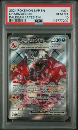 Charizard EX #74 Promo Card PSA 10 Gem MT Paldean Fates Pokemon TCG - Image 1
