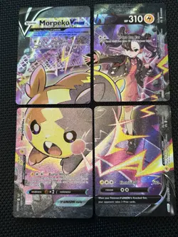 Pokemon Morpeko V-Union Promo 4 Card Lot Sword & Shield Pokemon TCG English - Image 1