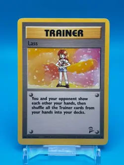 Lass Pokemon TCG - Base 2 Set Trainer Card #104/130 - Vintage Rare 2000 LP - Image 1