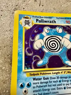 Pokemon Poliwrath 13/102 Holo Rare Base Set Unlimited WOTC 1999 Trading Card - Image 2