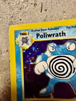 Pokemon Poliwrath 13/102 Holo Rare Base Set Unlimited WOTC 1999 Trading Card - Image 4