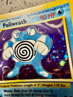 Pokemon Poliwrath 13/102 Holo Rare Base Set Unlimited WOTC 1999 Trading Card - Image 5