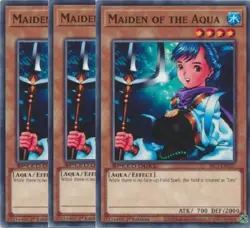 Yugioh - Maiden of the Aqua x 3 - 1st Edition NM - Plus Free Holographic Card - Image 1