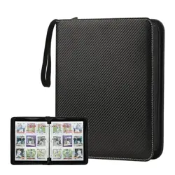 Trading Card Binder with Sleeves 9 Pocket Premium 720 Double Sided Pocket PU ... - Image 1