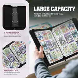 Trading Card Binder with Sleeves 9 Pocket Premium 720 Double Sided Pocket PU ... - Image 5