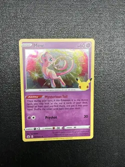 Pokemon TCG Mew 11/25 Celebrations Holo Card NM/M Condition - Image 1