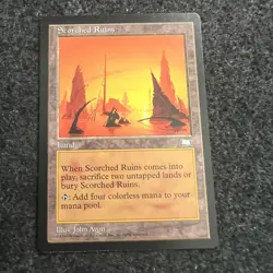 MTG Scorched Ruins Magic The Gathering Weatherlight LP - Image 1