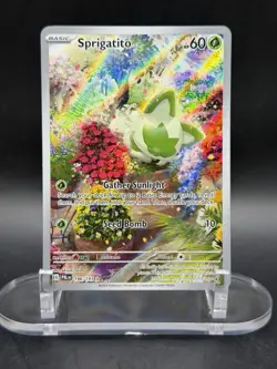 Pokemon TCG Sprigatito Sv02 Paldea Evolved Rare Holo Card #196/193 Illustration - Image 1