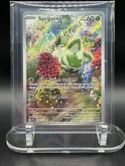 Pokemon TCG Sprigatito Sv02 Paldea Evolved Rare Holo Card #196/193 Illustration - Image 5