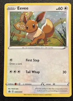Eevee SWSH095 SWSH: Sword & Shield Promo Cards Holo Promo *SWIRL* - Image 1