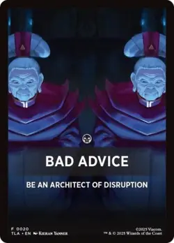 Bad Advice Theme Card - NM T : Avatar: The Last Airbender - Image 1