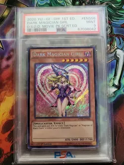Yu-Gi-Oh! Dark Magician Girl MVP1-ENS56 1st Edition Secret Rare PSA 9 Mint - Image 1