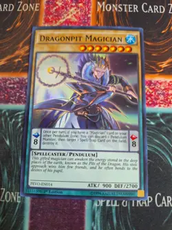 Yu-Gi-Oh! Dragonpit Magician PEVO-EN014 Super Rare 1st Edition Near Mint - Image 1
