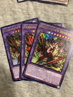 3x Fiendsmith's Desirae 1st Edition Ultra Rare RA04-EN056 Yu-Gi-Oh! - Image 1