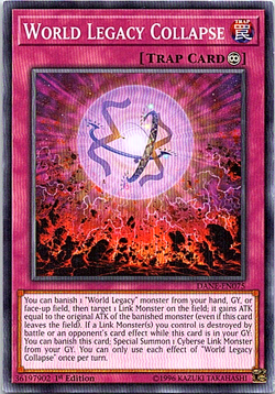 World Legacy Collapse DANE-EN075 Yu-Gi-Oh! Card Light Play 1st Edition - Image 1