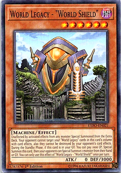 World Legacy - "World Shield" EXFO-EN021 Yu-Gi-Oh! Card Light Play 1st Edition - Image 1