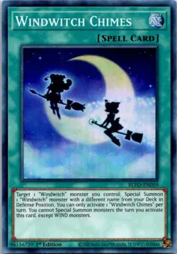 Windwitch Chimes BLVO-EN059 Yu-Gi-Oh! Light Play 1st Edition - Image 1