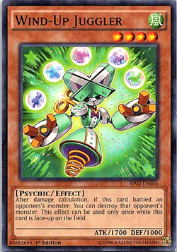 Wind-Up Juggler BP03-EN086 Yu-Gi-Oh! Card Light Play 1st Edition Shatterfoil - Image 1