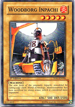 Woodborg Inpachi 5DS1-EN006 Yu-Gi-Oh! Light Play 1st Edition - Image 1