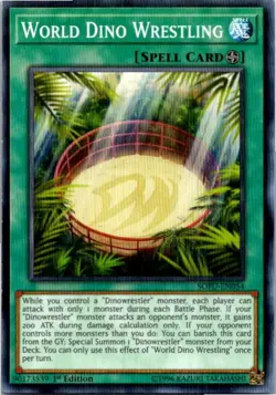 World Dino Wrestling #SOFU-EN054 Yugioh Lightly played 1st Edition - Image 1