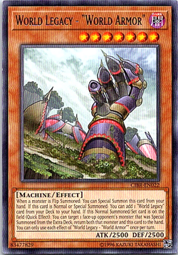 World Legacy - "World Armor" CIBR-EN022 Yu-Gi-Oh! Card Light Play Unlimited - Image 1