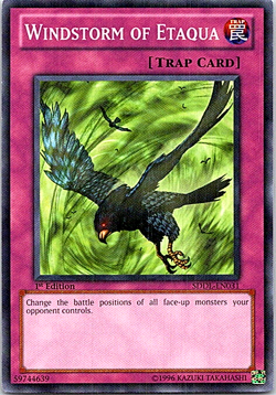 Windstorm Of Etaqua SDDL-EN031 Yu-Gi-Oh! Light Play 1st Edition - Image 1