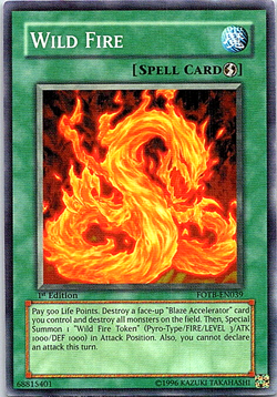 Wild Fire FOTB-EN039 Yu-Gi-Oh! Card Light Play 1st Edition - Image 1