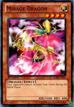 Mirage Dragon SDBE-EN011 Yu-Gi-Oh! Light Play 1st Edition - Image 1