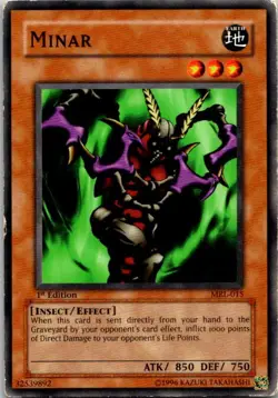Minar MRL-015 Yu-Gi-Oh! Card Light Play 1st Edition - Image 1