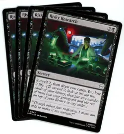 x4 Risky Research - 0062 - Marvel's Spider-Man - MTG - SHIPS NOW - Image 1