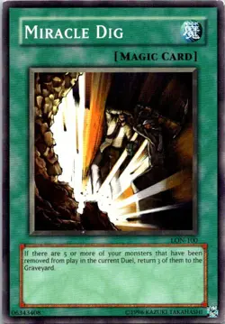 Miracle Dig LON-100 Yu-Gi-Oh! Card Light Play Unlimited - Image 1