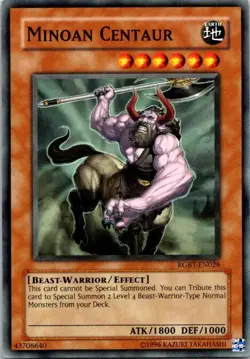 Minoan Centaur RGBT-EN028 Yu-Gi-Oh! Card Light Play Unlimited - Image 1
