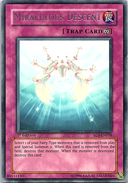 Miraculous Descent EOJ-EN058 Yu-Gi-Oh! Card Light Play 1st Edition - Image 1