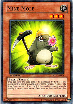 Mine Mole DREV-EN014 Yu-Gi-Oh! Card Light Play 1st Edition - Image 1