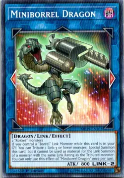 Miniborrel Dragon MP19-EN103 Yu-Gi-Oh! Card Light Play 1st Edition - Image 1