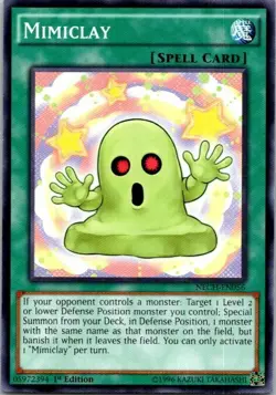 Mimiclay NECH-EN056 Yu-Gi-Oh! Card Light Play 1st Edition - Image 1