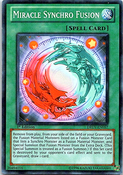 Miracle Synchro Fusion DREV-EN057 Yu-Gi-Oh! Card Heavy Play 1st Edition - Image 1