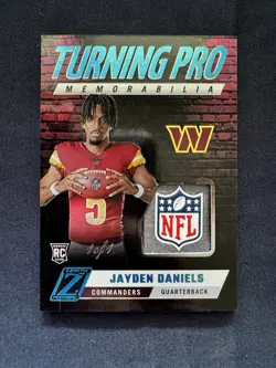 Jayden Daniels 1 OF 1 NFL SHIELD 2024 Panini Zenith Turning Pro Memorabilia - Image 3