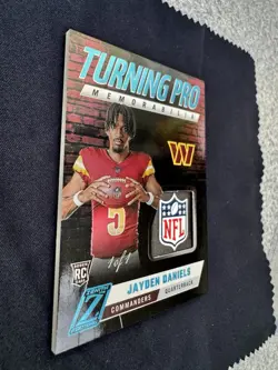 Jayden Daniels 1 OF 1 NFL SHIELD 2024 Panini Zenith Turning Pro Memorabilia - Image 5