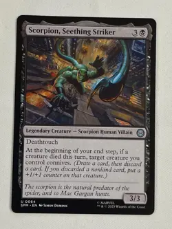 NM Scorpion, Seething Striker, MTG, Marvel's Spider-Man, Magic, 64 - Image 1